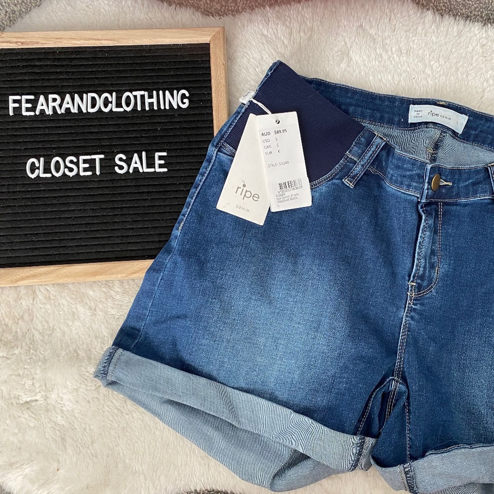 NWT Maternity Jean Shorts